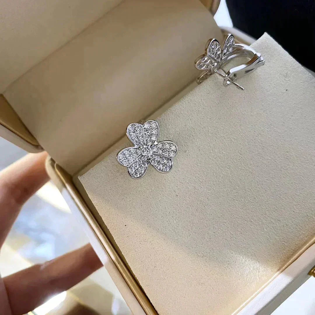 [Echo Fine ]CLOVER COMOS DIAMOND EARRINGS SILVER