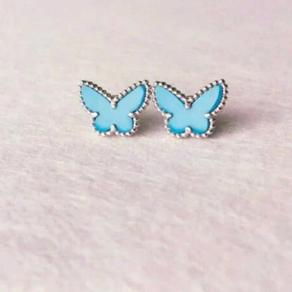 [Echo Fine ]BUTTERFLY TURQUOISE EARRINGS SILVER