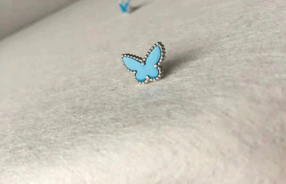 [Echo Fine ]BUTTERFLY TURQUOISE EARRINGS SILVER