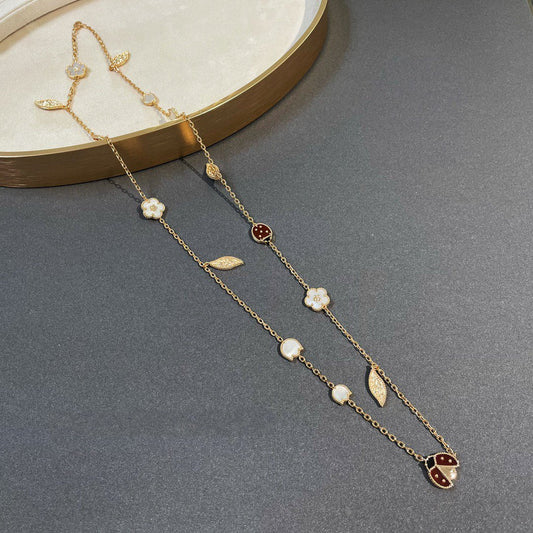 [Echo Fine ]LUCKY SPRING 15 MOTIFS GOLD NECKLACE