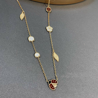[Echo Fine ]LUCKY SPRING 15 MOTIFS GOLD NECKLACE