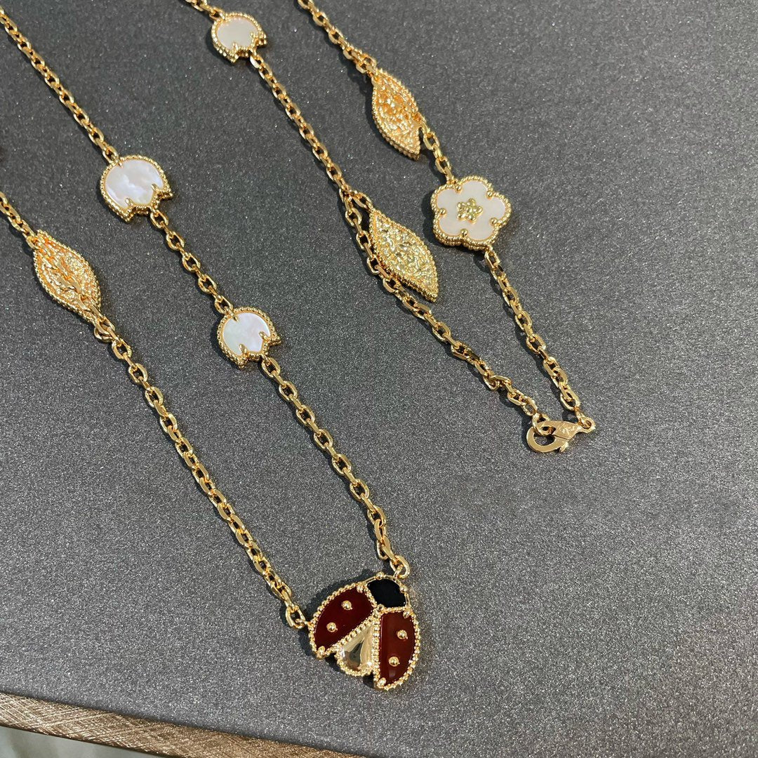 [Echo Fine ]LUCKY SPRING 15 MOTIFS GOLD NECKLACE