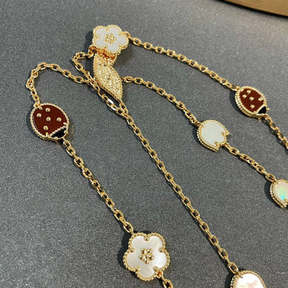 [Echo Fine ]LUCKY SPRING 15 MOTIFS GOLD NECKLACE