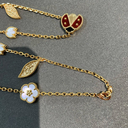 [Echo Fine ]LUCKY SPRING 15 MOTIFS GOLD NECKLACE