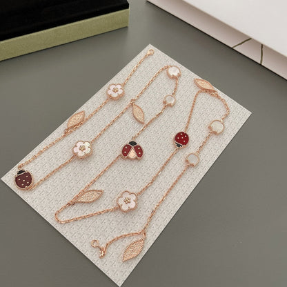 [Echo Fine ]LUCKY SPRING 15 MOTIFS ROSE GOLD NECKLACE