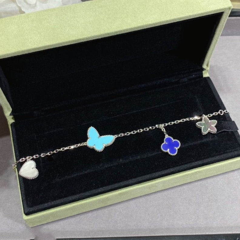[Echo Fine ]LUCKY SPRING SILVER BRACELET 4 MOTIF