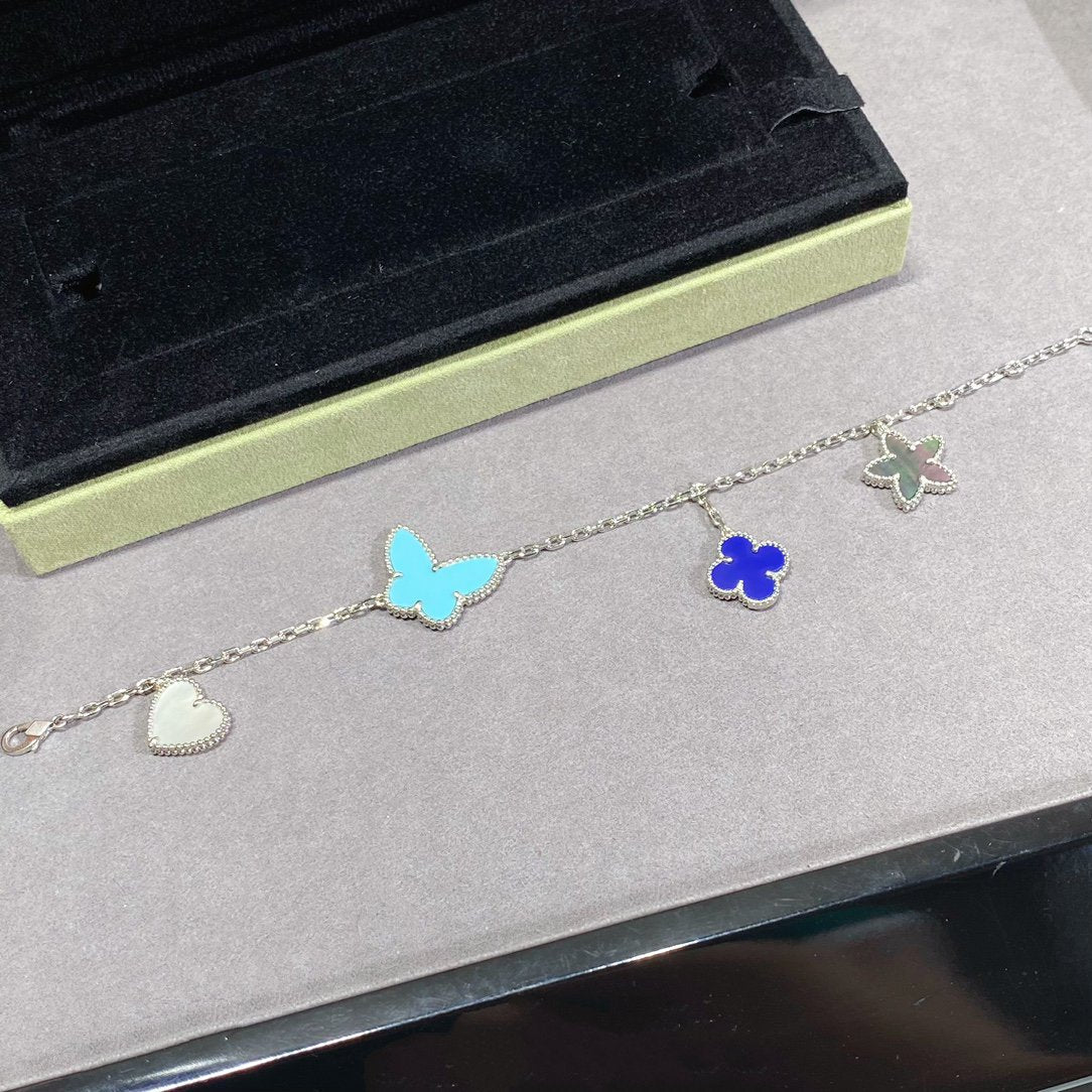 [Echo Fine ]LUCKY SPRING SILVER BRACELET 4 MOTIF