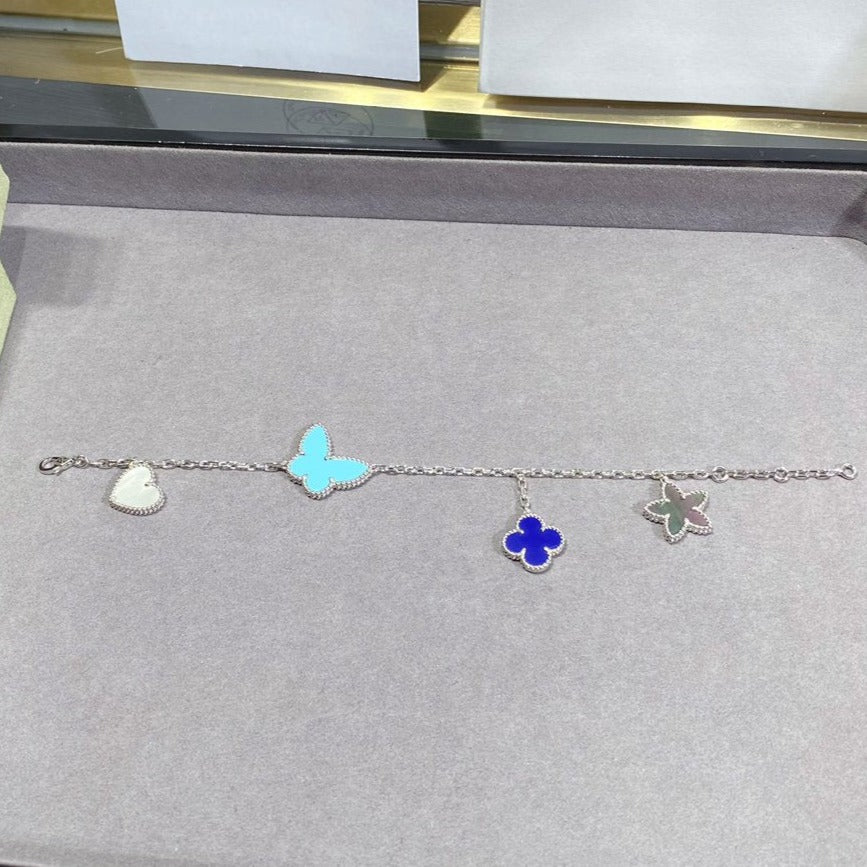 [Echo Fine ]LUCKY SPRING SILVER BRACELET 4 MOTIF