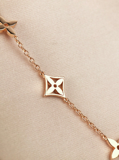 [Echo Fine ]STAR AND SUN 7 MOTIFS GOLD BRACELET