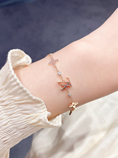 [Echo Fine ]STAR AND SUN 7 MOTIFS GOLD BRACELET