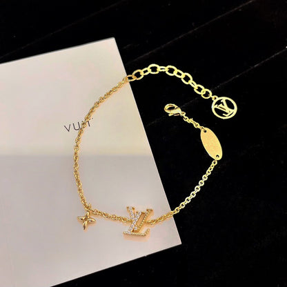 [Echo Fine ]LOGO STAR MOTIF GOLD BRACELET