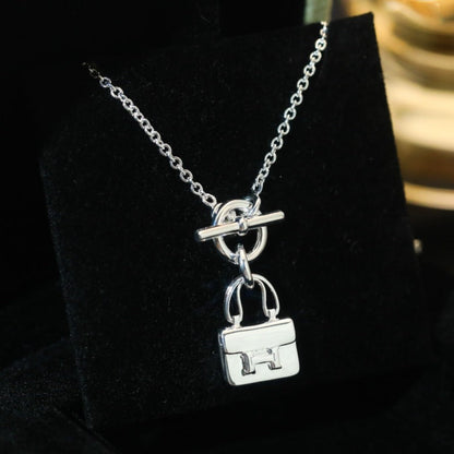 [Echo Fine ]POP H PEDANT SILVER NECKLACE
