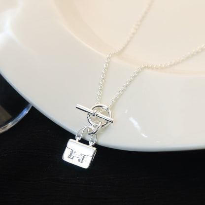 [Echo Fine ]POP H PEDANT SILVER NECKLACE