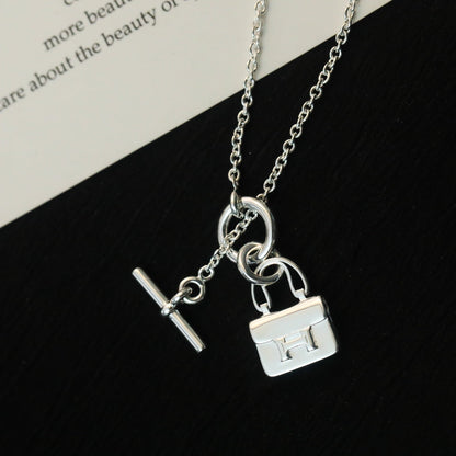 [Echo Fine ]POP H PEDANT SILVER NECKLACE