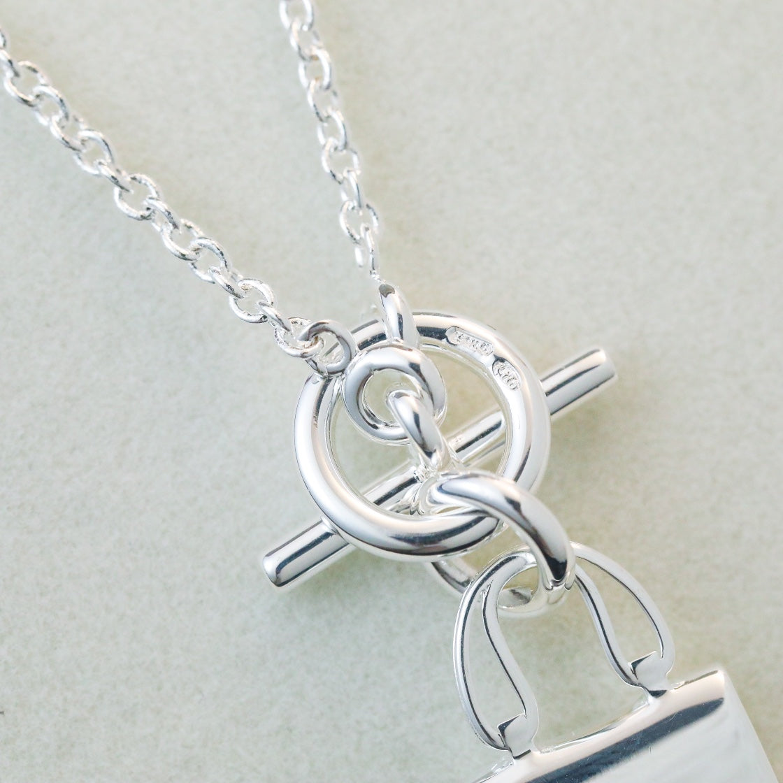 [Echo Fine ]POP H PEDANT SILVER NECKLACE