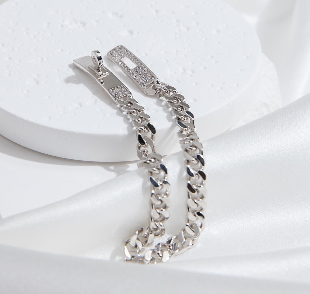 [Echo Fine ]KELLY CHAIN SILVER DIAMOND BRACELET