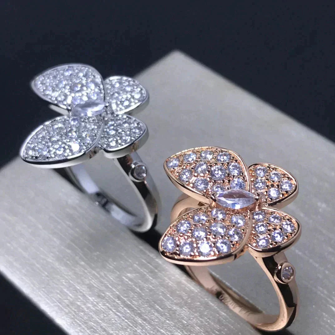 [Echo Fine ]BUTTERFLY PINK GOLD DIAMOND RING