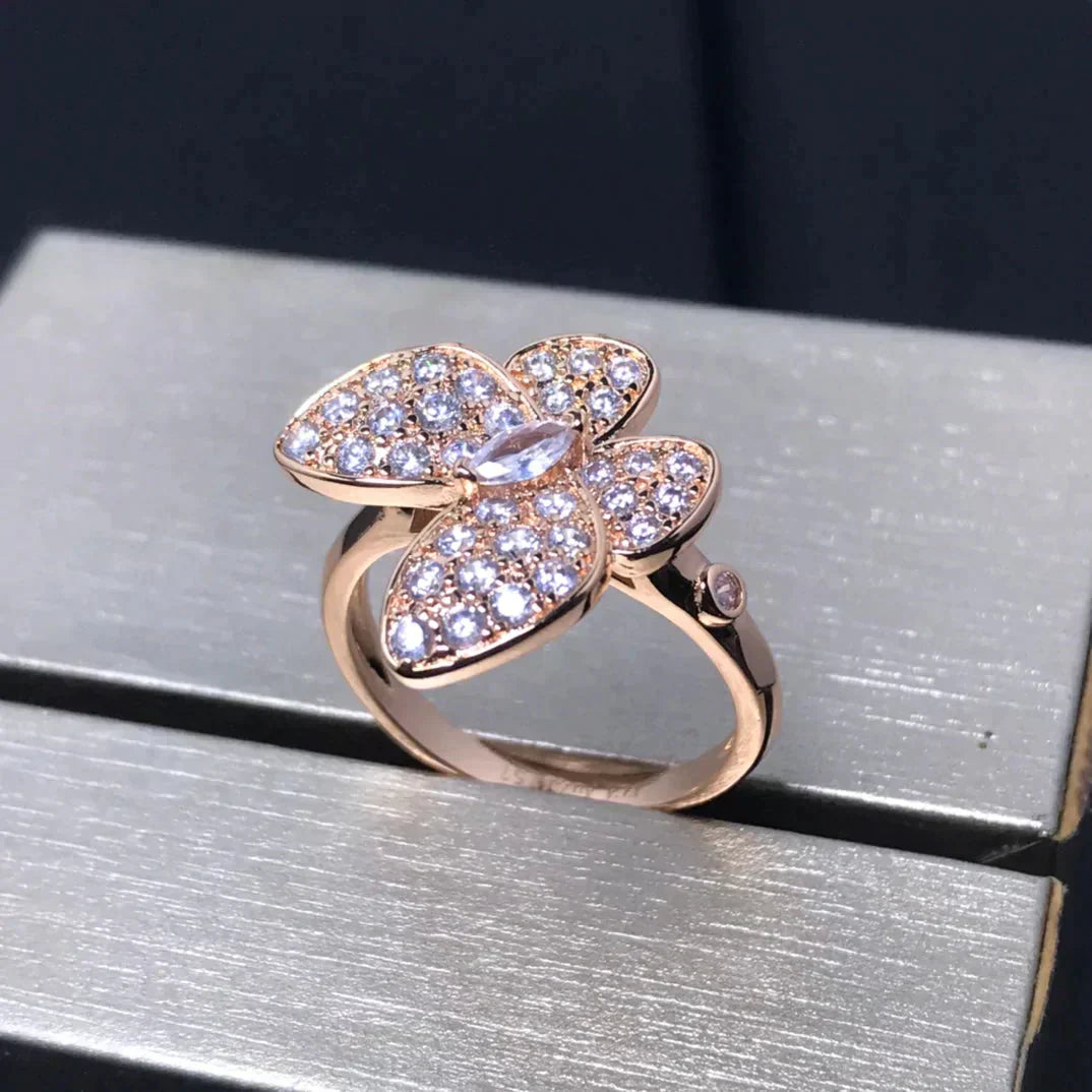 [Echo Fine ]BUTTERFLY PINK GOLD DIAMOND RING
