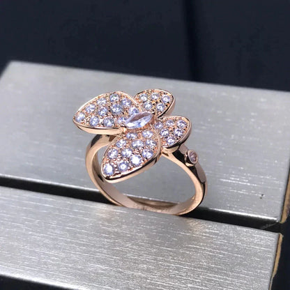 [Echo Fine ]BUTTERFLY PINK GOLD DIAMOND RING