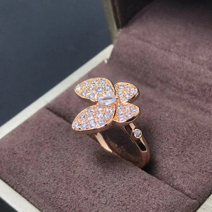 [Echo Fine ]BUTTERFLY PINK GOLD DIAMOND RING