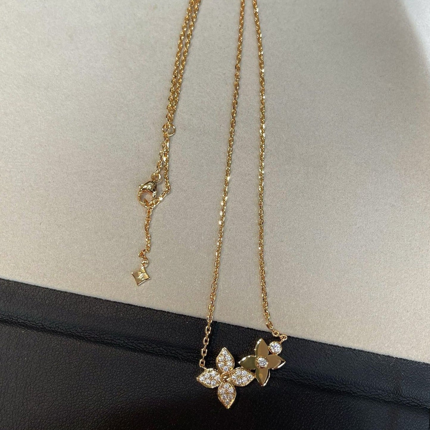 [Echo Fine ]STAR BLOSSOM NECKLACE PINK GOLD DIAMONDS