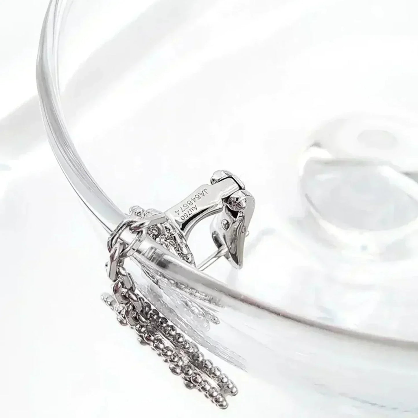 [Echo Fine ]CLOVER 2 MOTIFS  DIAMOND ONYX EARRINGS SILVER