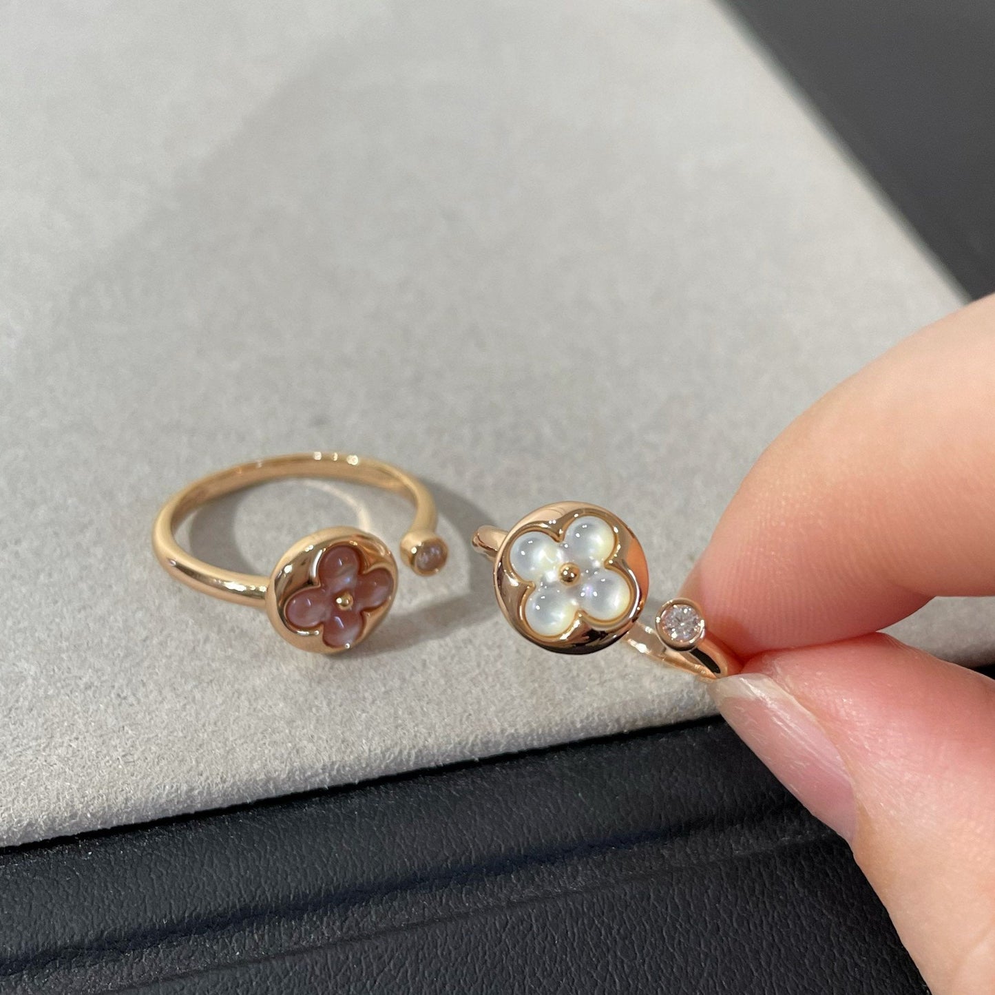 [Echo Fine ]SUN 1 DIAMOND PINK MOP RING