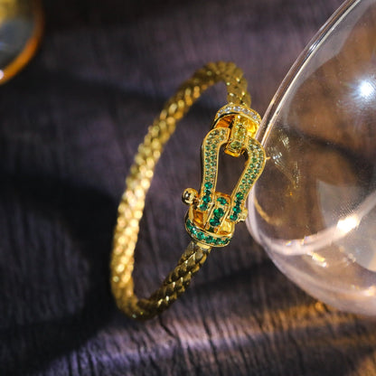 [Echo Fine ]FORCE 10 GOLD GREEN DIAMOND PAVED