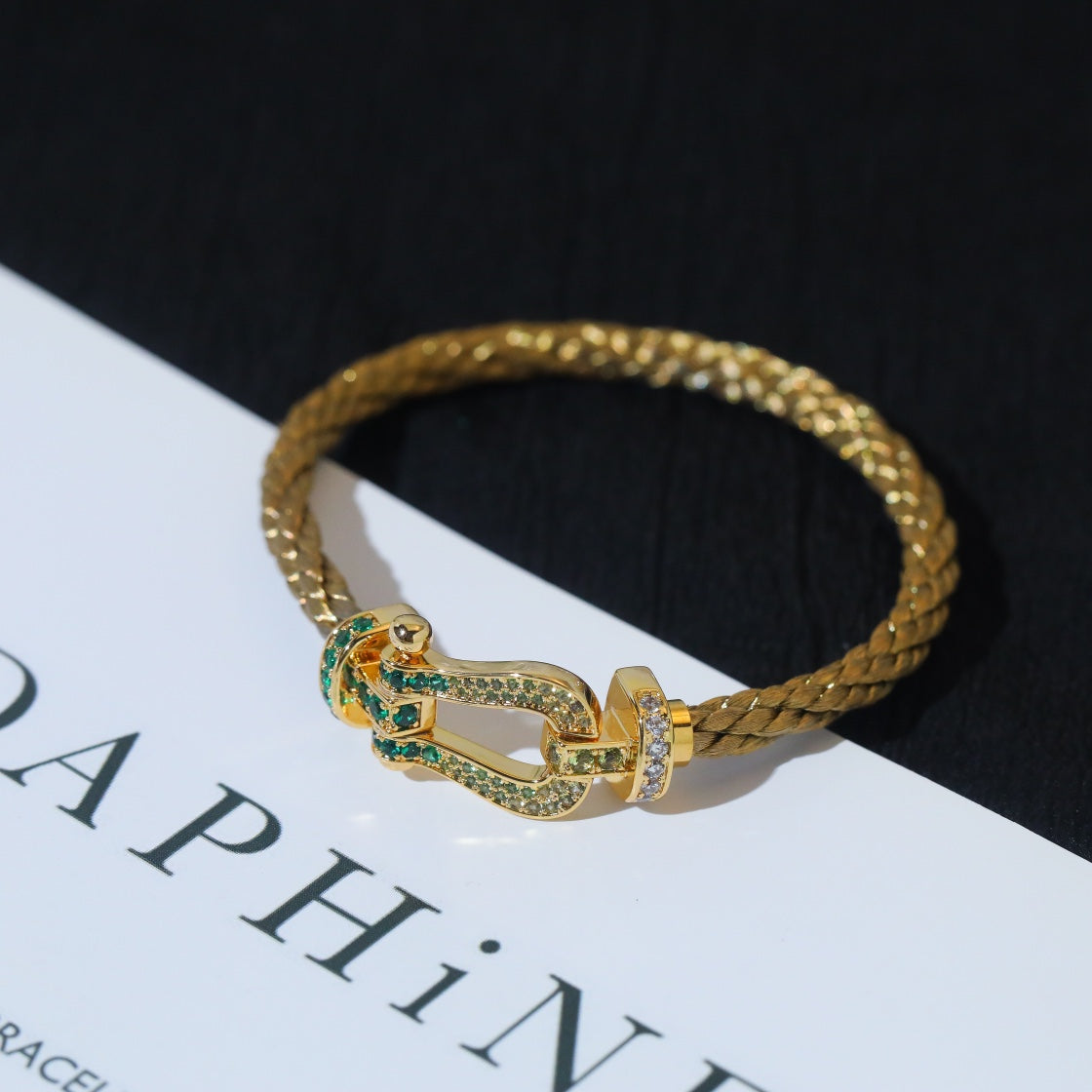[Echo Fine ]FORCE 10 GOLD GREEN DIAMOND PAVED