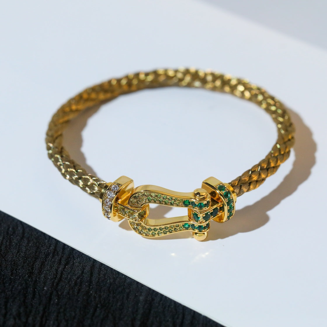[Echo Fine ]FORCE 10 GOLD GREEN DIAMOND PAVED