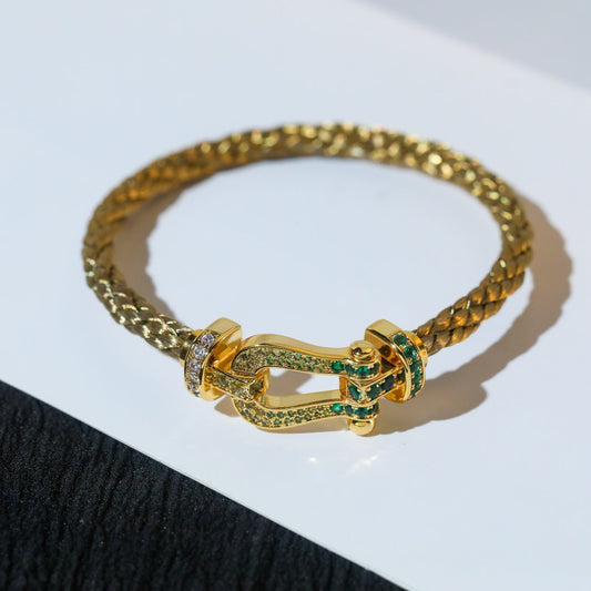 [Echo Fine ]FORCE 10 GOLD GREEN DIAMOND PAVED