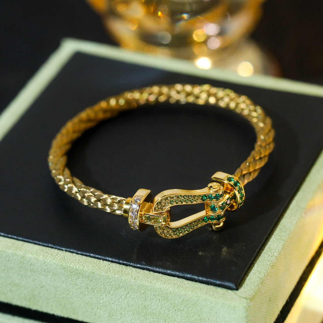 [Echo Fine ]FORCE 10 GOLD GREEN DIAMOND PAVED
