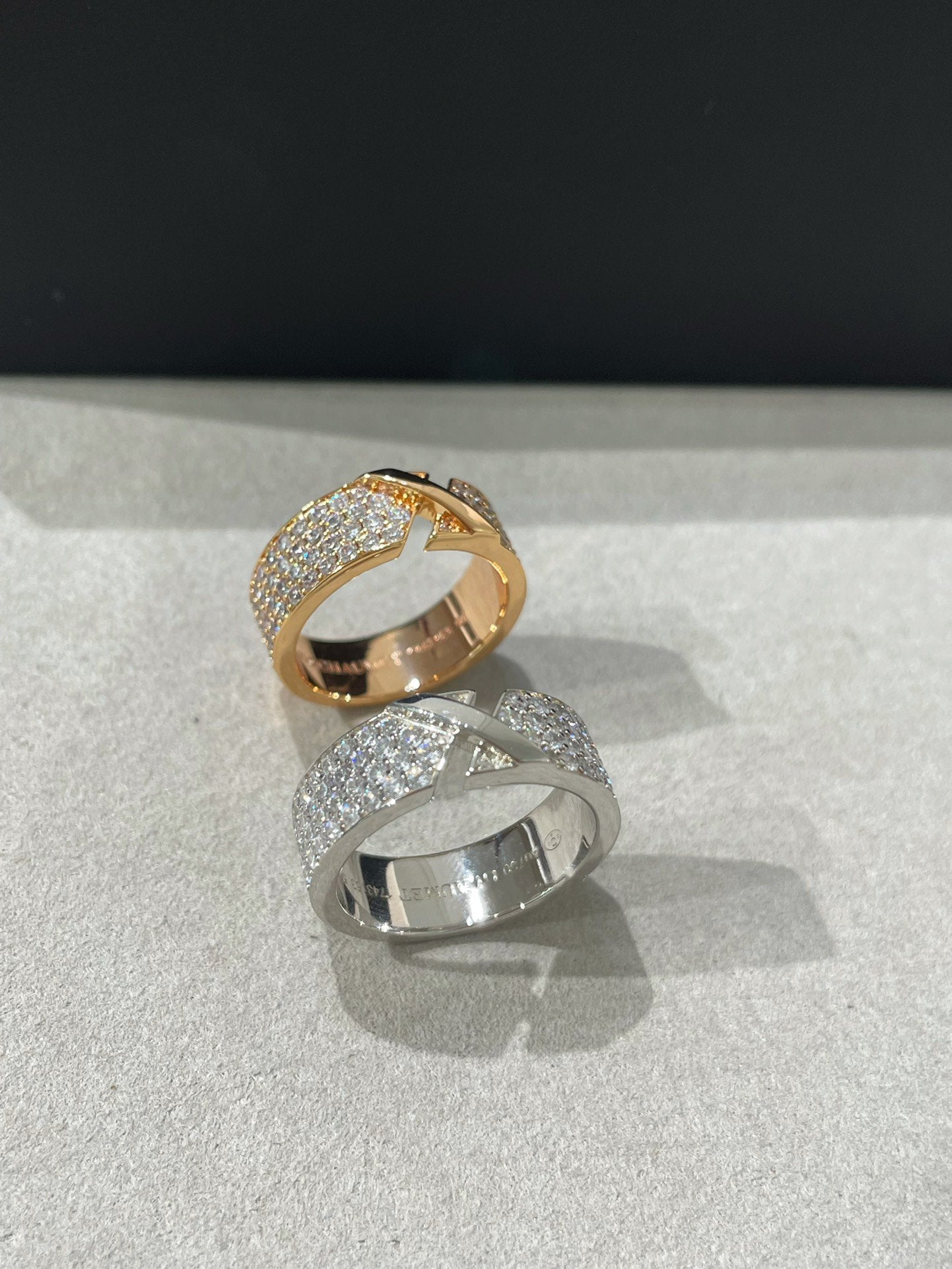 [Echo Fine ]LIENS EVIDENCE  DIAMOND PAVED RING