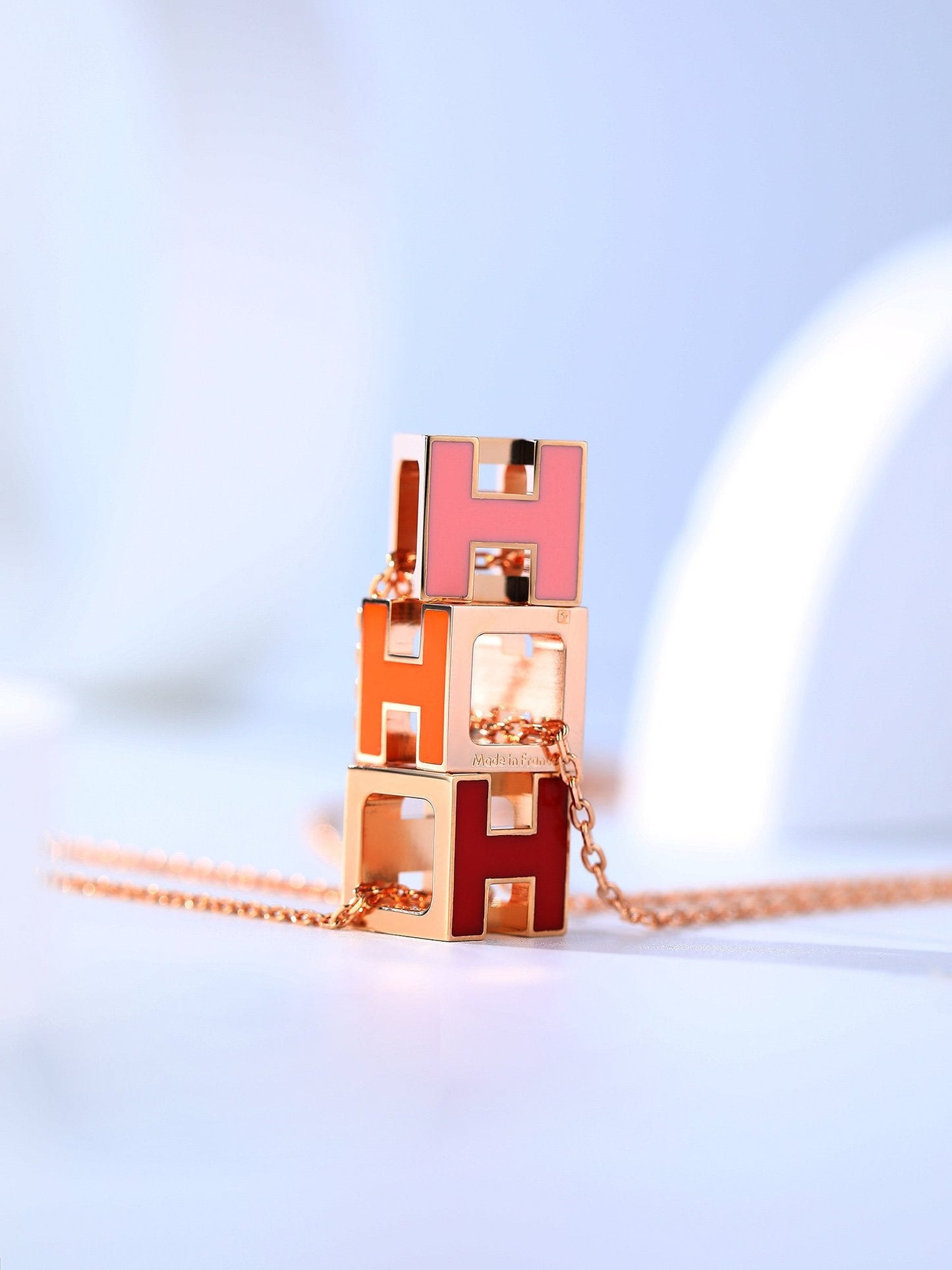 [Echo Fine ]H CAGE PINK GOLD NECKLACE