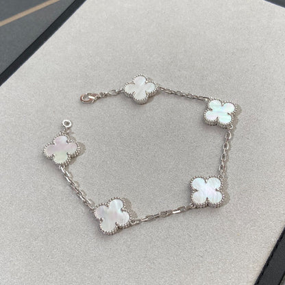 [Echo Fine ]CLOVER SILVER MOP 5 MOTIF BRACELET