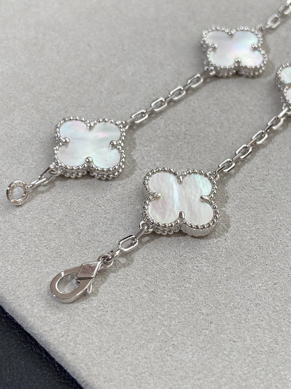 [Echo Fine ]CLOVER SILVER MOP 5 MOTIF BRACELET