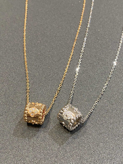[Echo Fine ]PERLEE PEDANT SIVLER DIAMOND NECKLACE