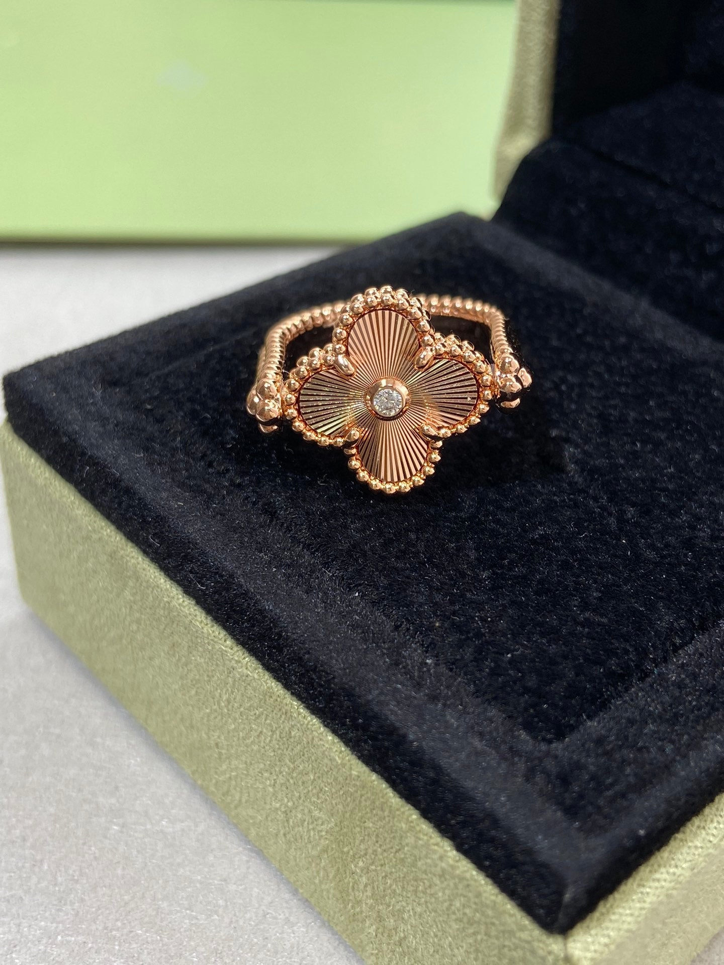 [Echo Fine ]CLOVER RIVERSIBLE ROSE GOLD RING