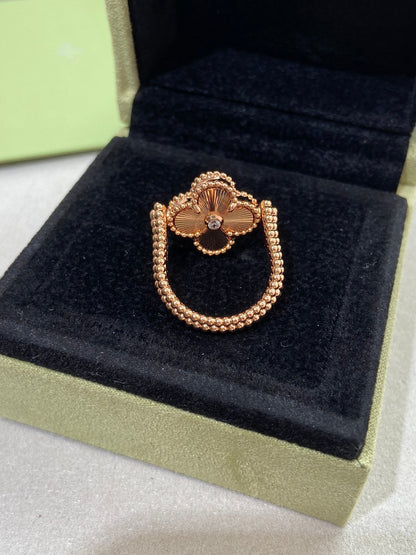 [Echo Fine ]CLOVER RIVERSIBLE PINK GOLD RING