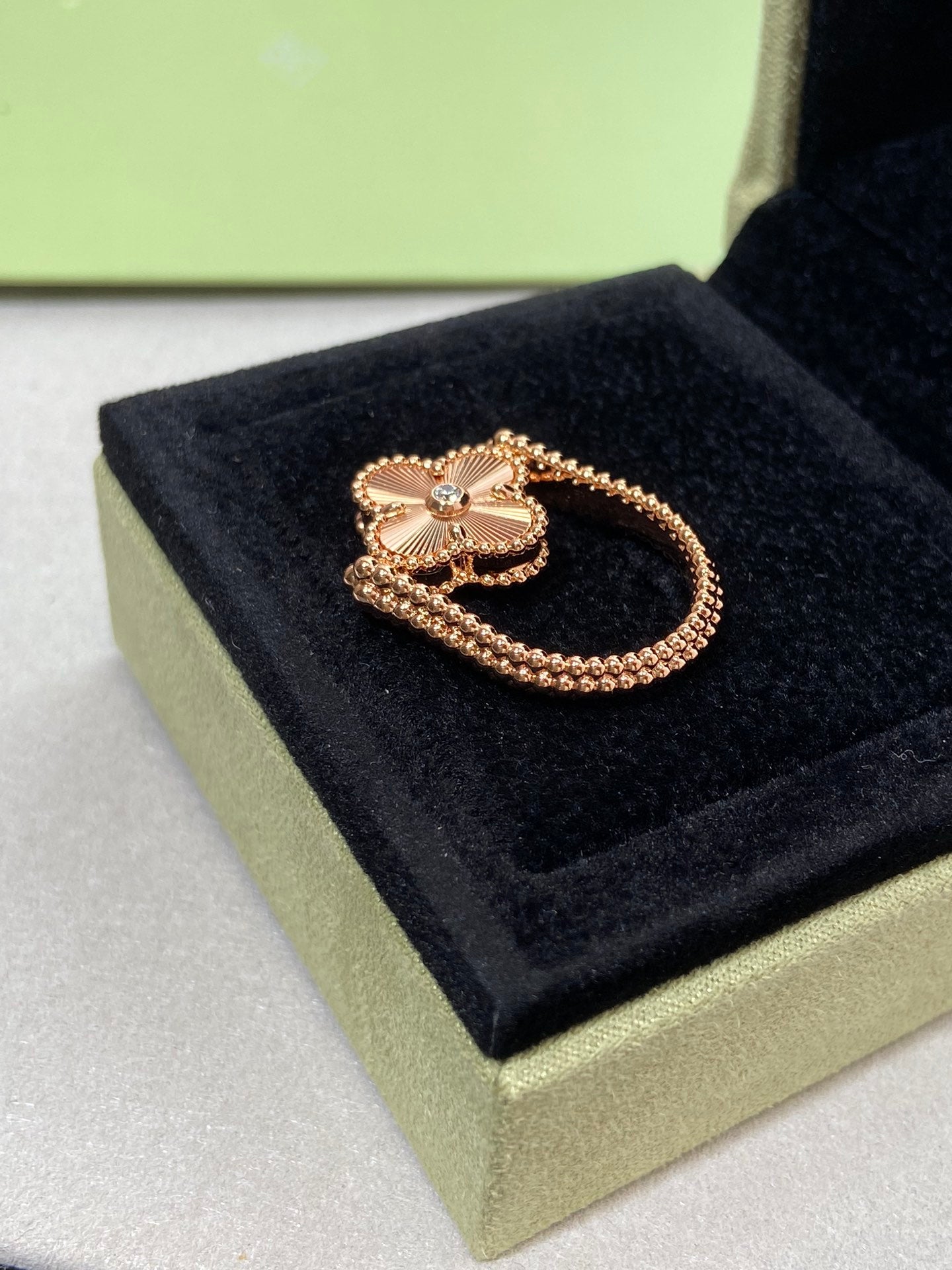 [Echo Fine ]CLOVER RIVERSIBLE ROSE GOLD RING