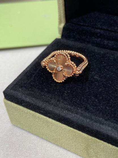 [Echo Fine ]CLOVER RIVERSIBLE PINK GOLD RING