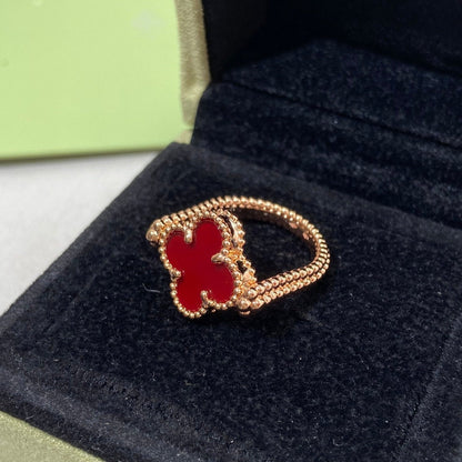 [Echo Fine ]CLOVER RIVERSIBLE PINK GOLD RING