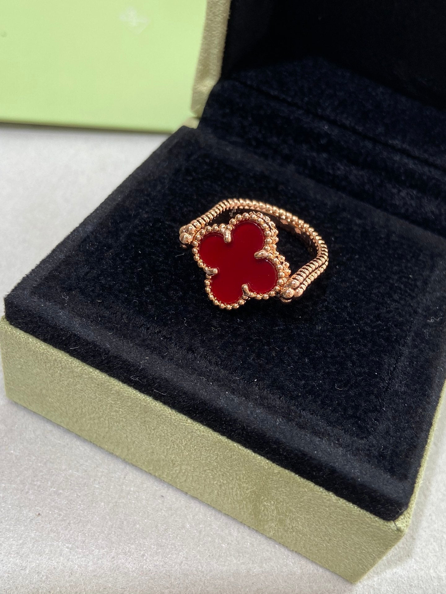 [Echo Fine ]CLOVER RIVERSIBLE PINK GOLD RING