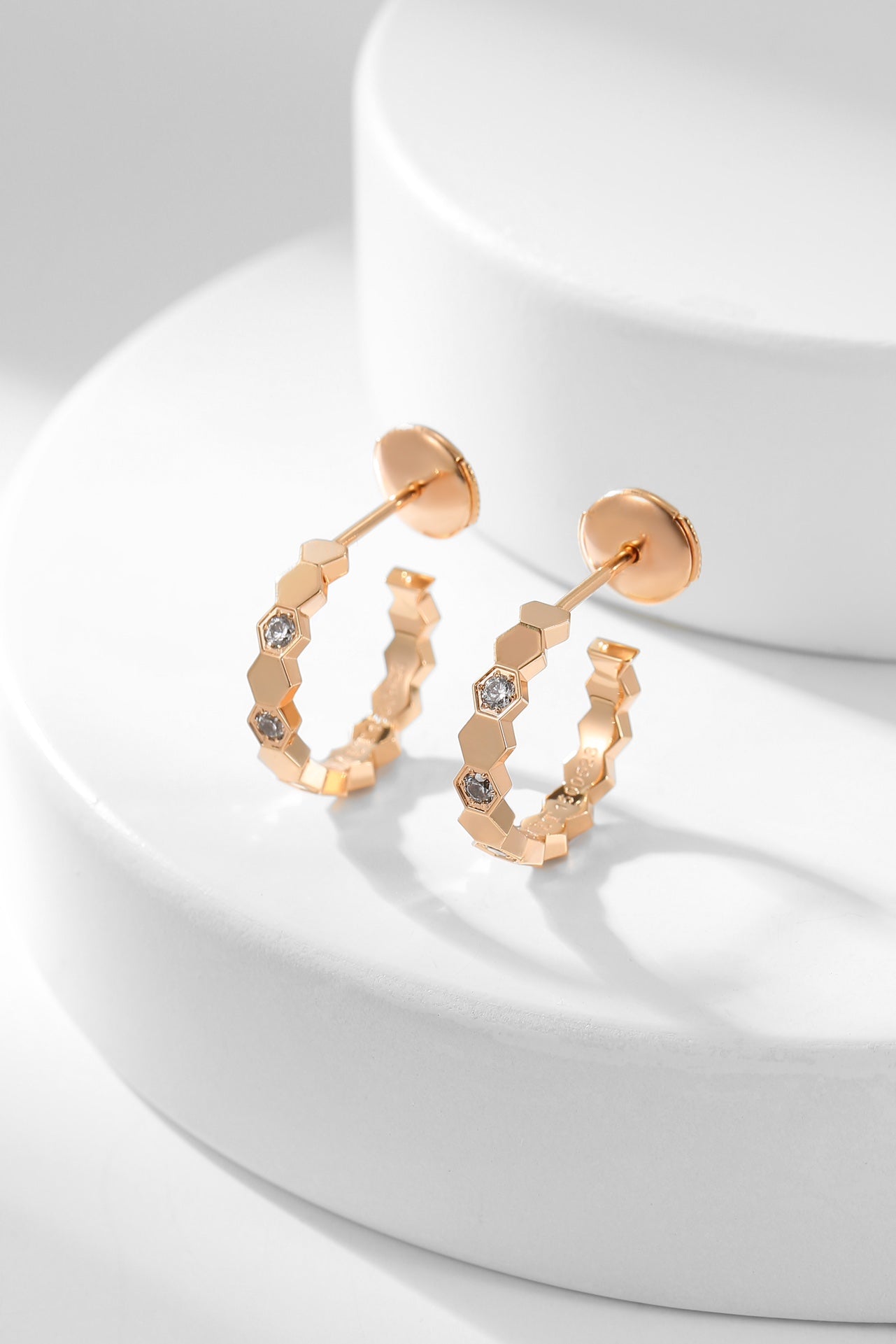[Echo Fine ]BEE LOVE DIAMOND HOOP EARRINGS