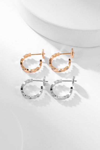 [Echo Fine ]BEE LOVE DIAMOND HOOP EARRINGS