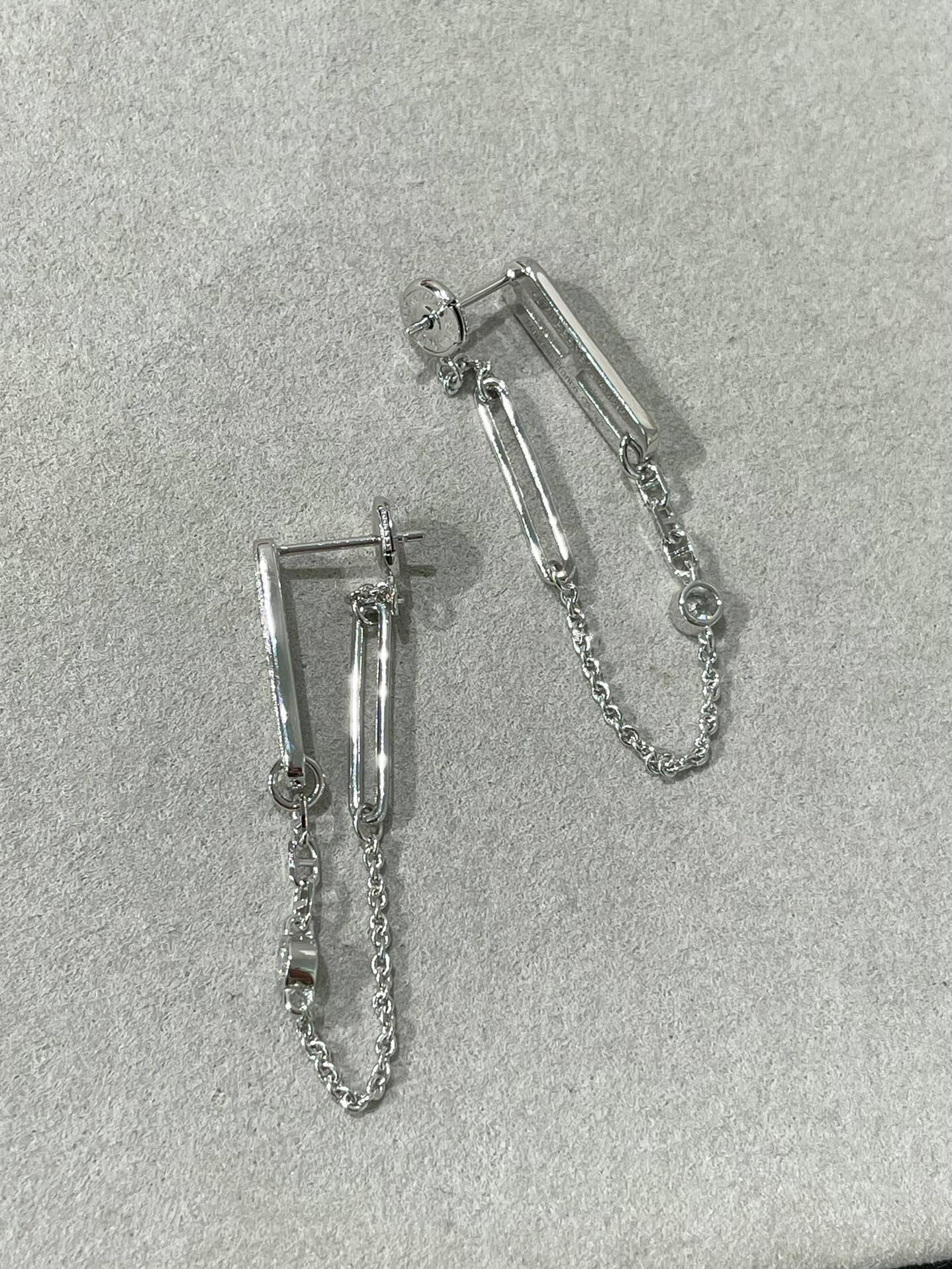 [Echo Fine ]CHAINE CHAOS DIAMOND DROP EARRINGS