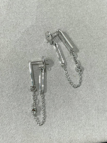 [Echo Fine ]CHAINE CHAOS DIAMOND DROP EARRINGS