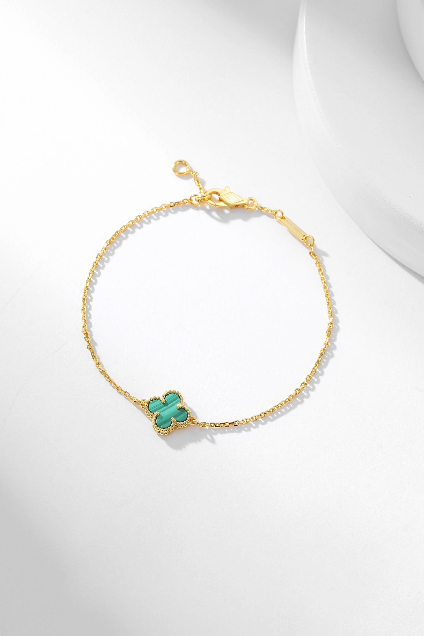 [Echo Fine ]CLOVER BRACELET MALACHITE 1 MOTIF