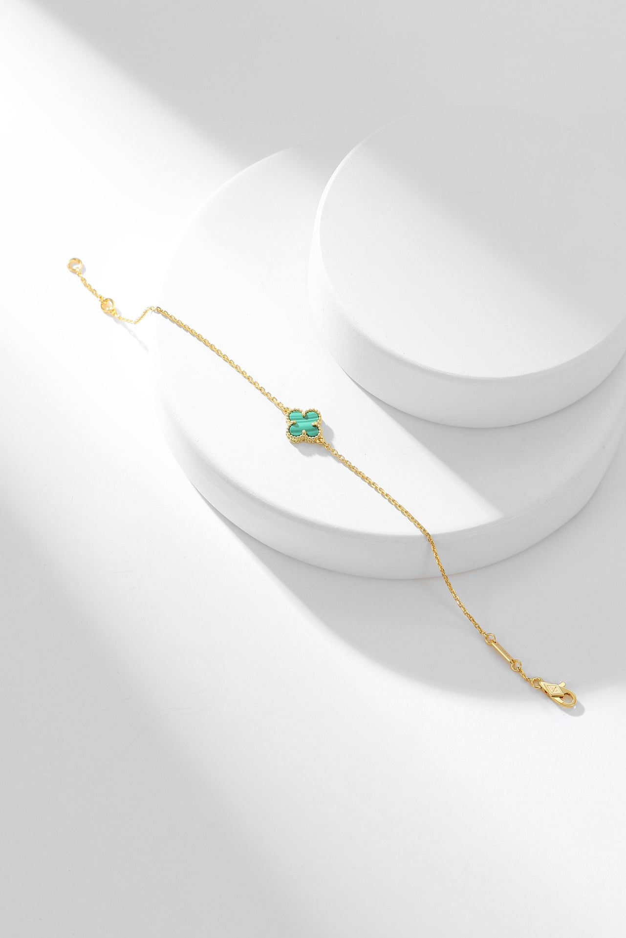 [Echo Fine ]CLOVER BRACELET MALACHITE 1 MOTIF