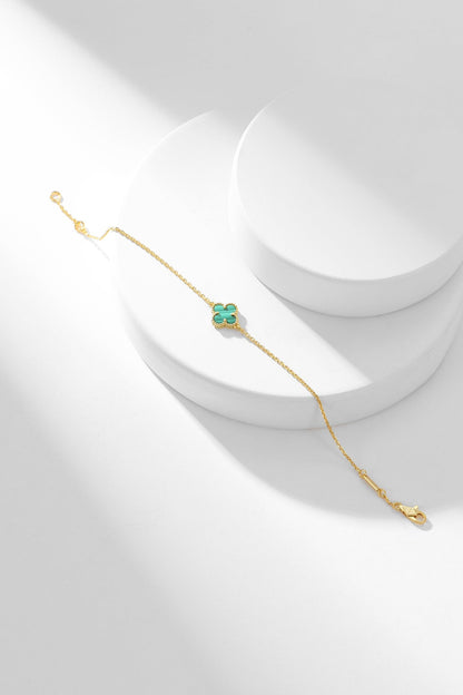 [Echo Fine ]CLOVER BRACELET MALACHITE 1 MOTIF